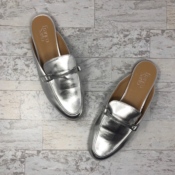 Franco Sarto Shoes - NWOB Franco Sarto Pippa Metallic Silver Mules